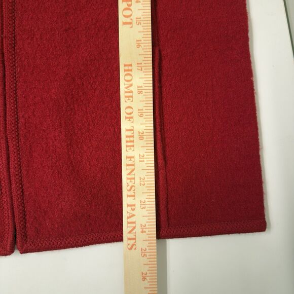 Coldwater Creek 100% Boiled  Wool Vest Full Zip Side Pockets Red Women M EUC - Picture 8 of 11